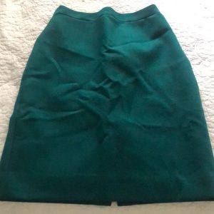 Green wool skirt